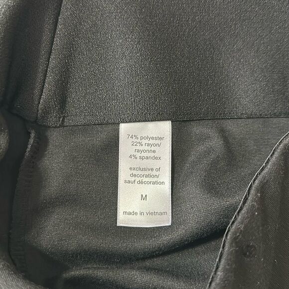 maurices M Black Fitted Elasticized High Waistband Velvet Polka Dot Pencil Skirt - Picture 9 of 11